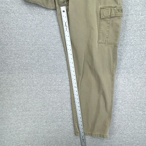 Wrangler Cargo Pants Mens 38 X 32 Khaki Flat Front Straight Leg Activewear Work - Picture 9 of 10